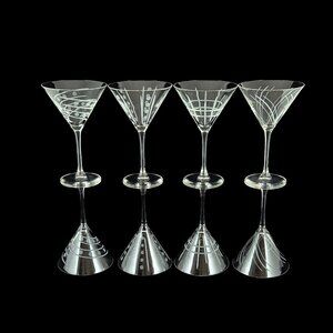 8 Mikasa Cheers Crystal Martini Glasses
